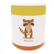 Babymate BM-025WY 2合1嬰兒不銹鋼保溫壺350ml (黃色) 	 