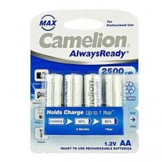 Camelion AlwaysReady AA 2500mAh充電池 (4枚卡裝)