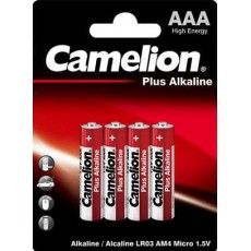 Camelion Plus Alkaline LR03 AAA 鹼性電池 (4粒, 卡裝)