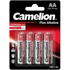 Camelion Plus Alkaline LR6 AA 鹼性電池 (4粒, 卡裝)