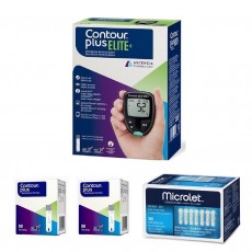 Contour®Plus ELITE 血糖儀套裝 (血糖儀+100針+100試紙)