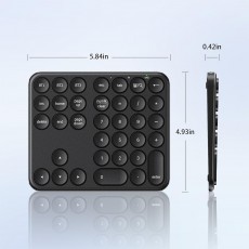 iClever IC-KP11 Portable Bluetooth 35-Key Numeric Keypad (Black)