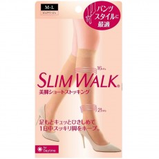 Slimwalk PH804 美腿耐勾壓力短絲襪 短筒 (淺肉色) (M-L)