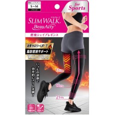 Slimwalk PH750 美腿運動壓力襪褲, 燃燒脂肪, 提臀, 吸汗快乾 (黑色) (S-M)