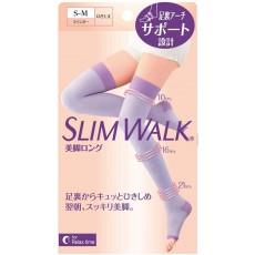 Slimwalk PH801 美腿露趾壓力襪, 睡眠型, 長筒 (粉紫色) (S-M)