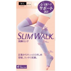 Slimwalk PH802 美腿露趾壓力襪, 睡眠型, 長筒 (粉紫色) (M-L)