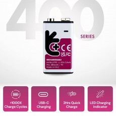 Uniross 9V USB-C 充電 鋰電池 (1粒裝)