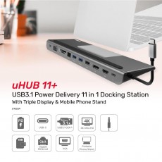 Unitek uHUB 11+ USB3.1 PD 11合1多功能擴充機座(支援三重螢幕顯示)