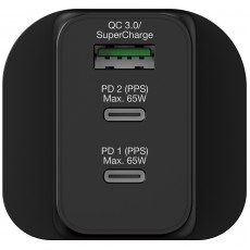 Verbatim 3 Port 65W PD 3.0 & QC 3.0 GaN 充電器 (#66716)